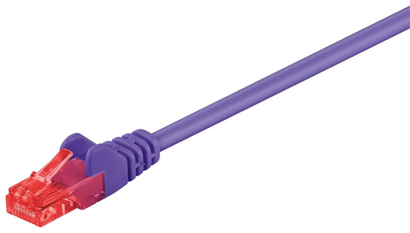 MicroConnect Cat6 UTP RJ45 0.25m -verkkokaapeli, purppura