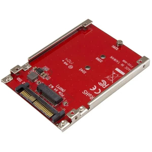 StarTech U2M2E125 M.2 NVMe → U.2 -sovitin, 2,5", 1-paikkainen, punainen