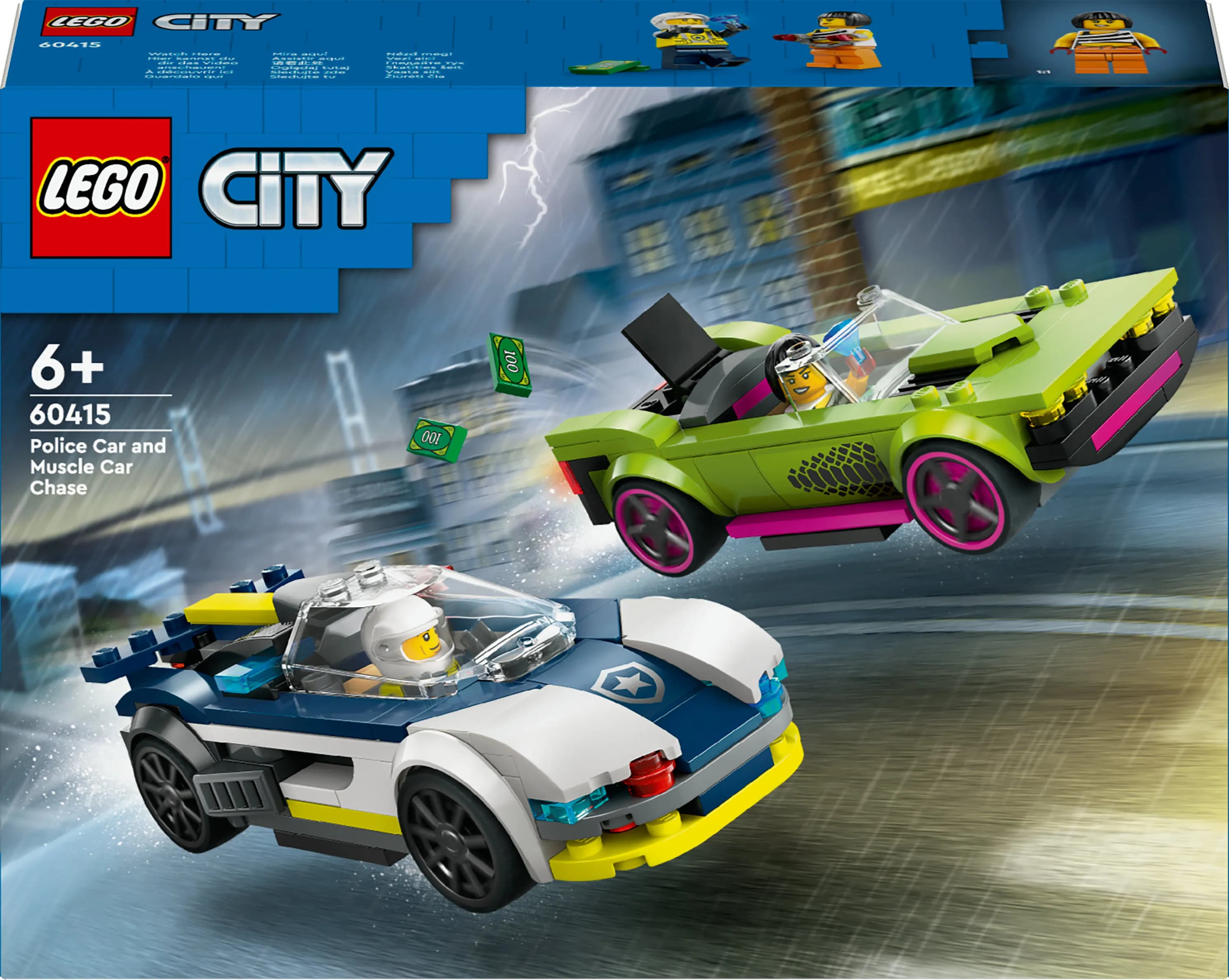 LEGO City Poliisiauto ja muskeliauton takaa-ajo 60415
