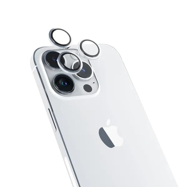 Epico Aluminium Lens, iPhone 14 Pro / 14 Pro Max -kameran linssinsuoja, Hopea