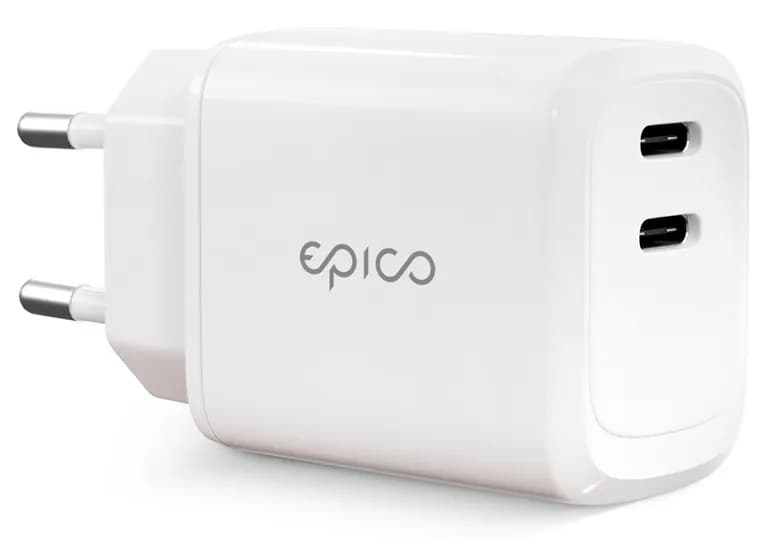 EPICO 45W Dual Charger - valkoinen