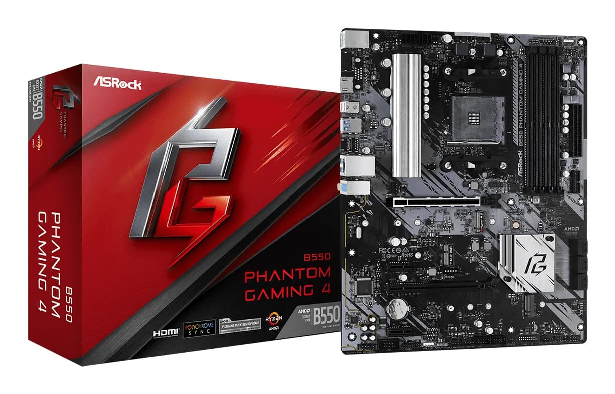 ASRock B550 Phantom Gaming 4 AM4 ATX -emolevy