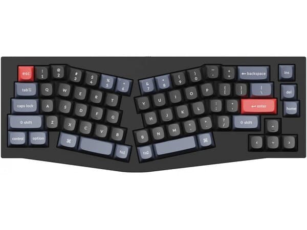 Keychron Q8 65% Alice -mekaaninen ergonominen näppäimistö, Gateron G Pro Brown, Carbon Black
