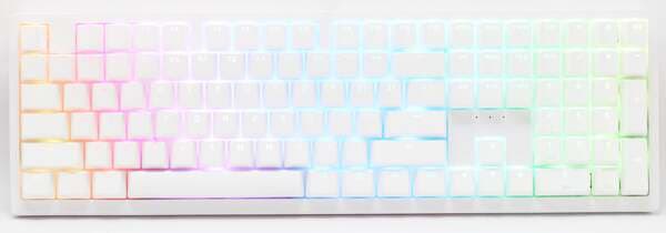Ducky Zero 6108 -langaton mekaaninen ergonominen pelinäppäimistö, Cherry MX2A Red, valkoinen