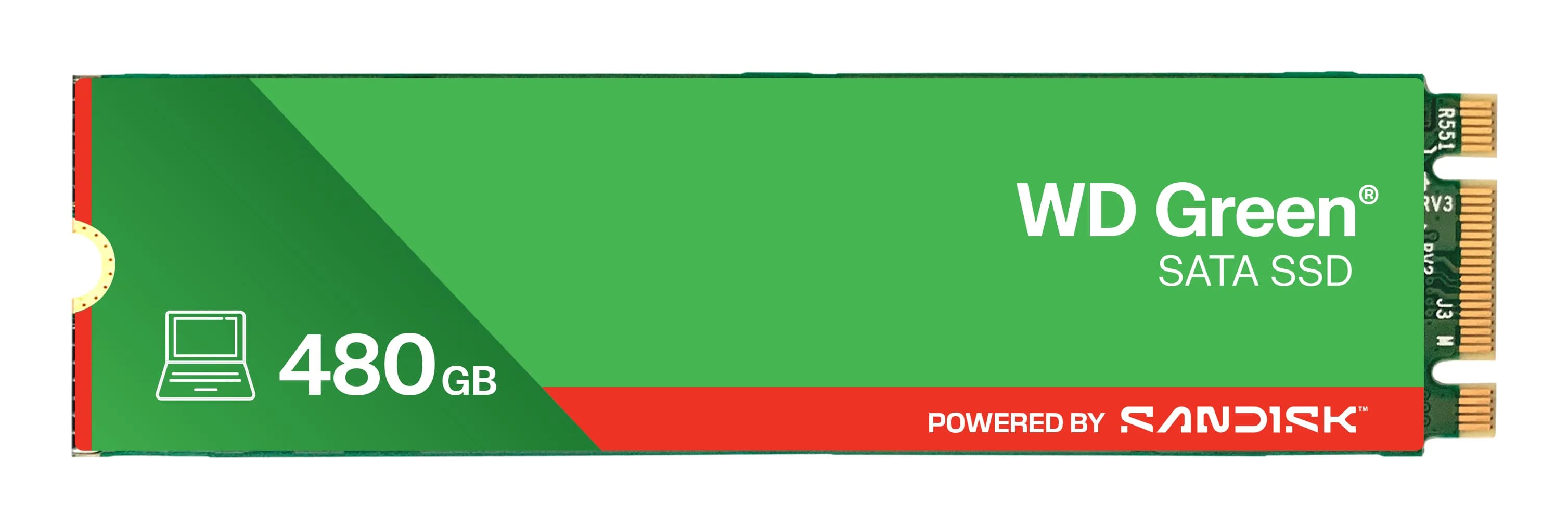 WD Green 480 Gt M.2 SATA -SSD-levy