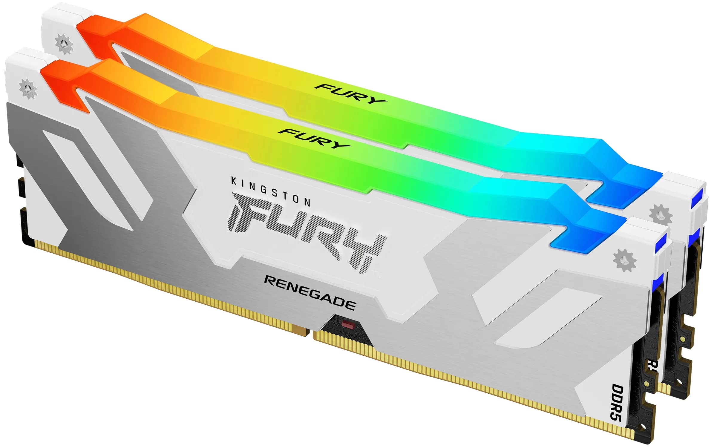 Kingston FURY Renegade RGB 64 Gt (2 x 32 Gt) DDR5 6400 MHz, CL32 -muisti, valkoinen (XMP)
