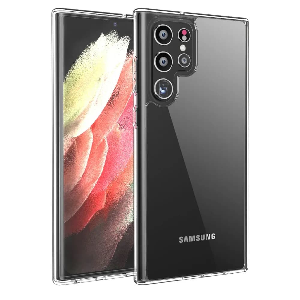 Insmat Crystal Cover, Galaxy S22 Ultra -suojakuori, Läpinäkyvä