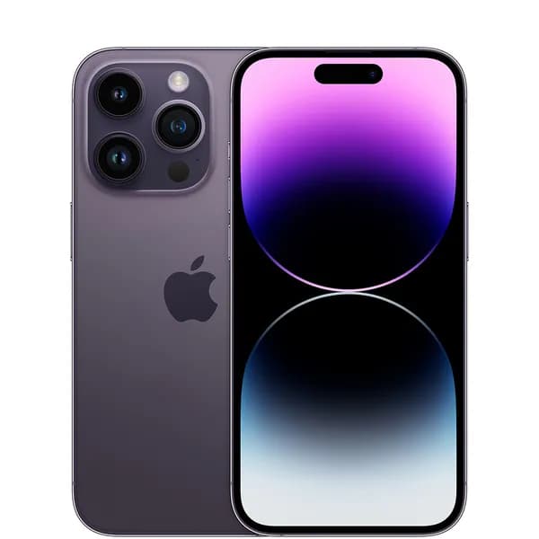 Kunnostettu iPhone 14 Pro 128 Gt, tummanvioletti (Hyvä kunto)