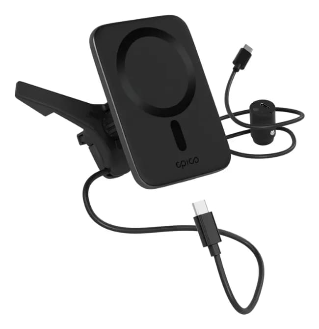 Epico Qi2 Mag+ Ultrathin Langaton Autolaturi 15W - musta