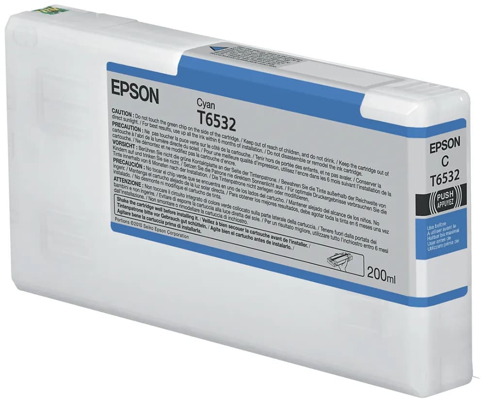 Epson T6532-mustekasetti, 200 ml, syaani