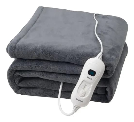 Terraillon Sähkölämmitteinen peitto Plaid Cozy 160 x 120 cm, tummanharmaa