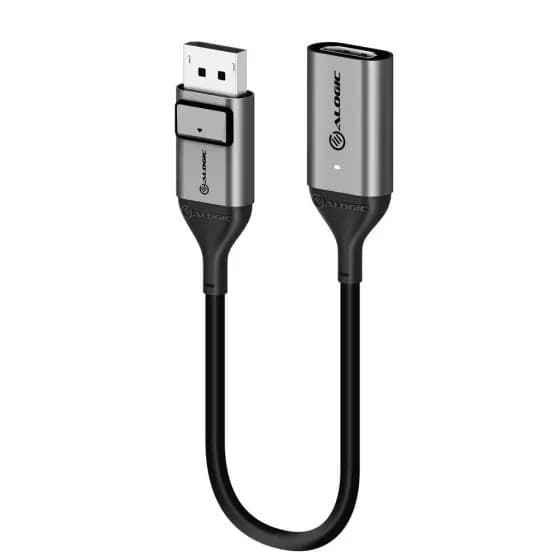 Alogic  DisplayPort – HDMI 1.4 -kaapeli, 0,2 m, Musta/Hopea
