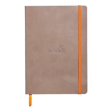 Rhodiarama soft A5 taupe dot ivory