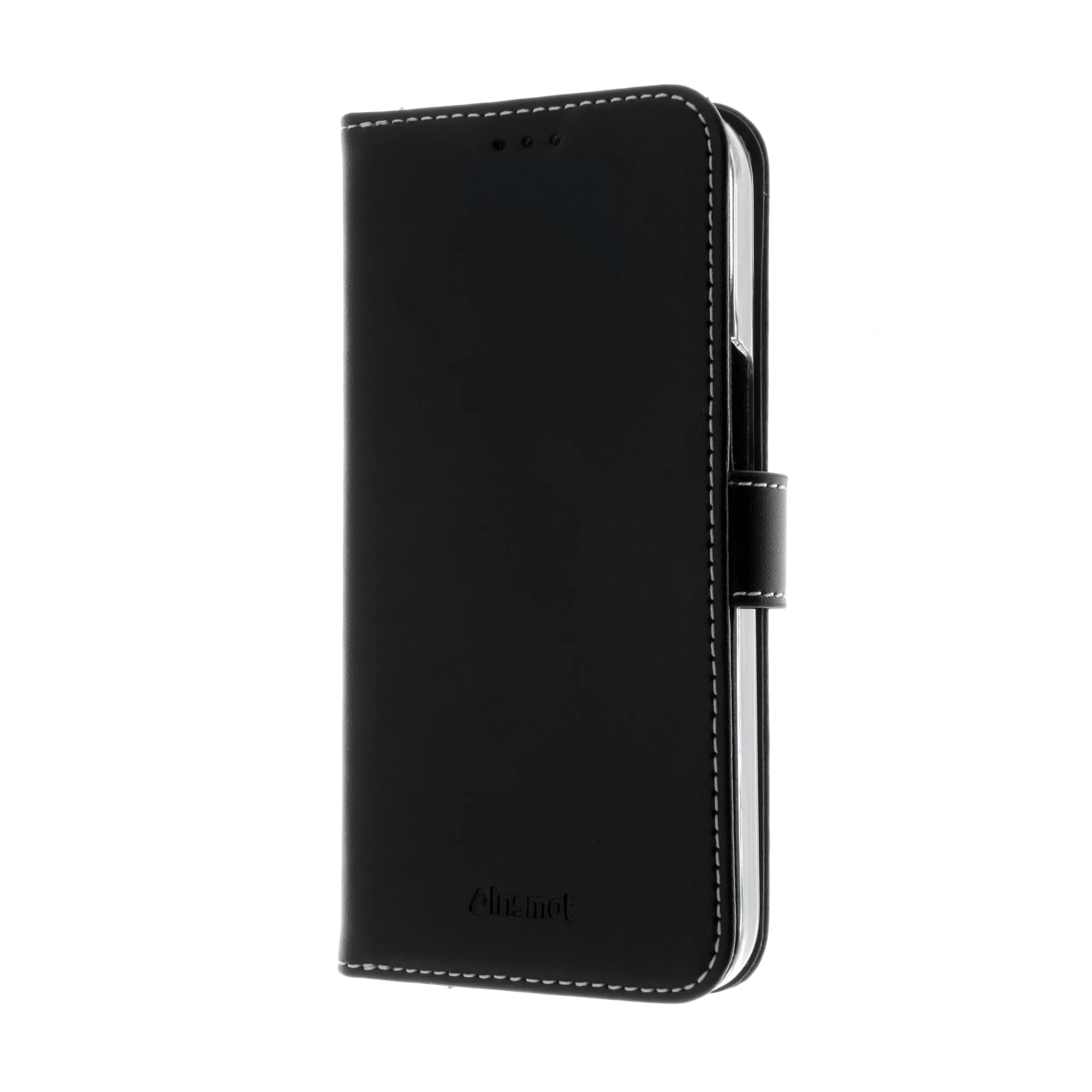 Insmat Exclusive Flip Case, iPhone 15 -lompakkokotelo, Musta