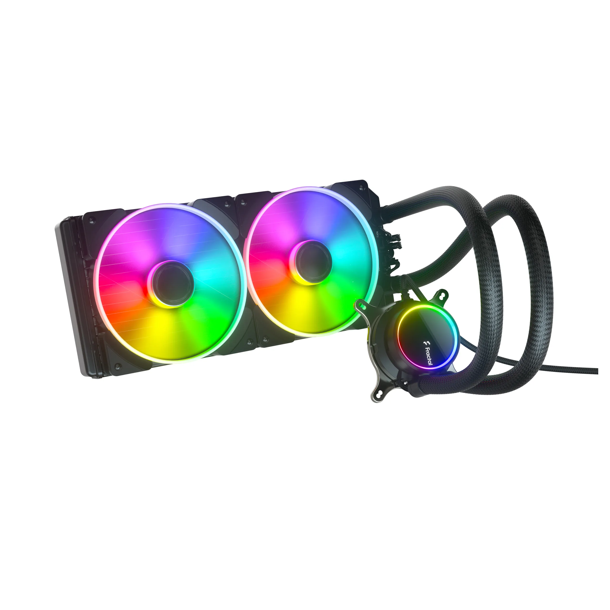Fractal Design Celsius+ S28 Prisma 280mm ARGB -nestejäähdytin, musta