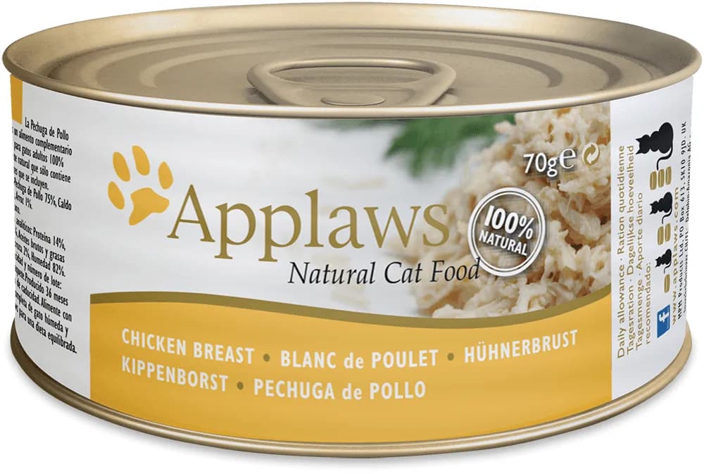 Applaws Chicken Breast in Broth, Kissan märkäruoka, Adult, 70 g