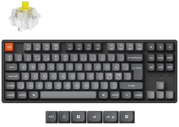 Keychron K8 Max -langaton mekaaninen pelinäppäimistö, Super Banana, musta