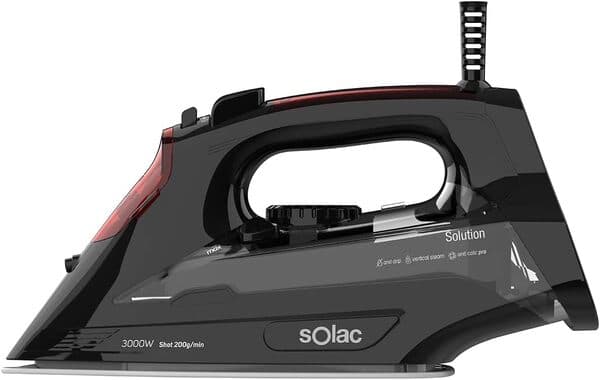 SOLAC S91870600 -höyrysilitysrauta, 220 W, 0,29 l, musta