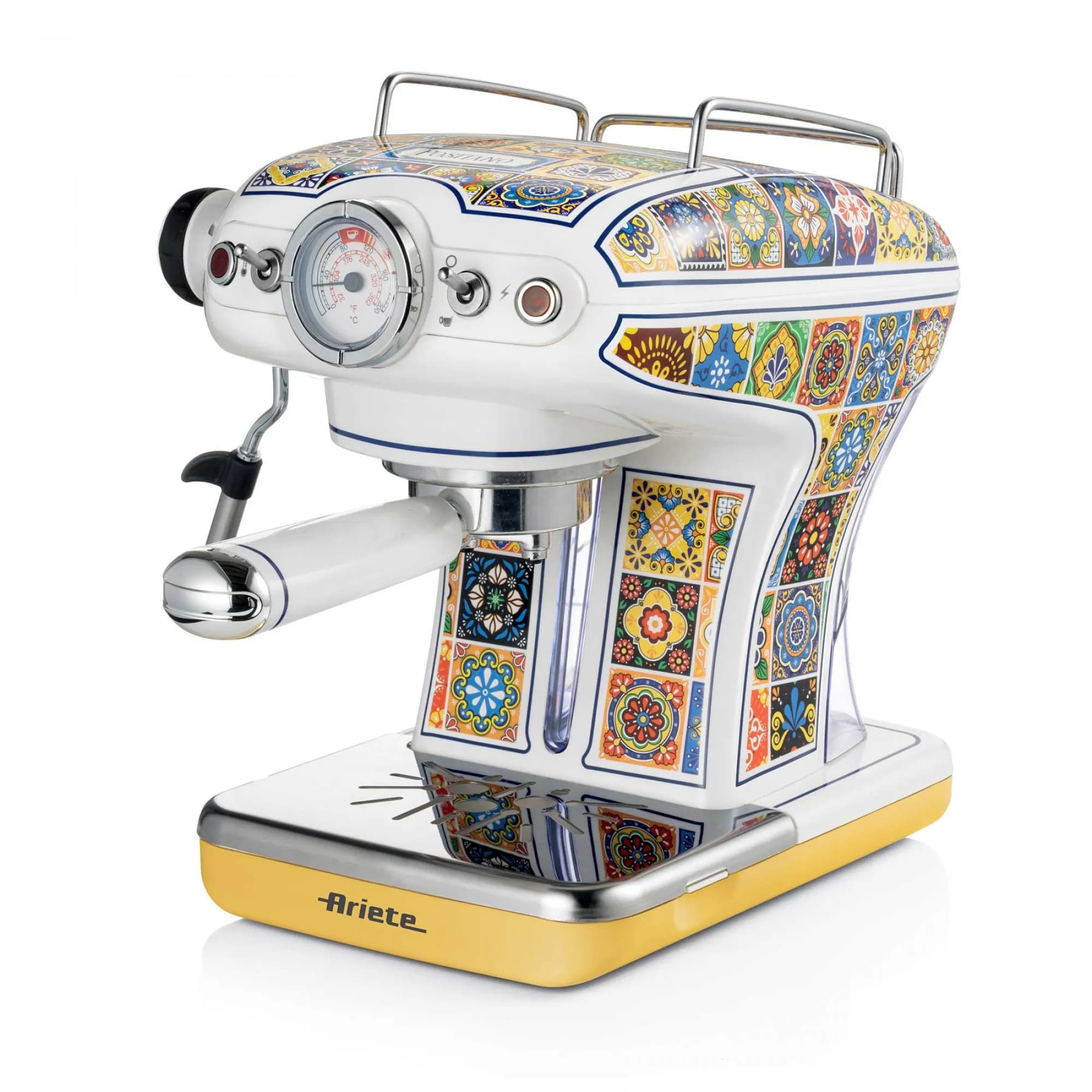 Ariete Espresso Positano 1389 -manuaalinen espressokone, sininen, keltainen