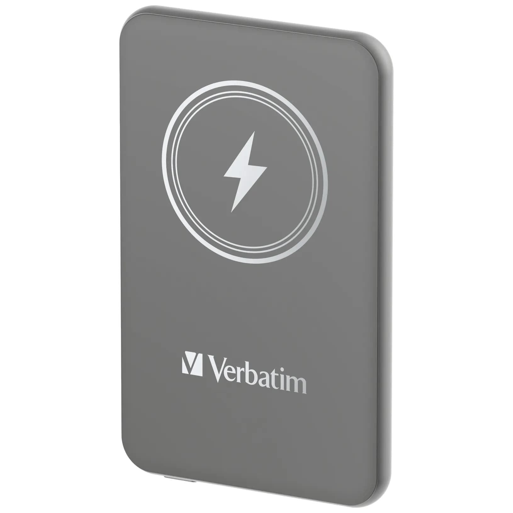 Verbatim Charge 'n' Go 5000 mAh, 10W - magneettinen langaton varavirtalähde, Harmaa