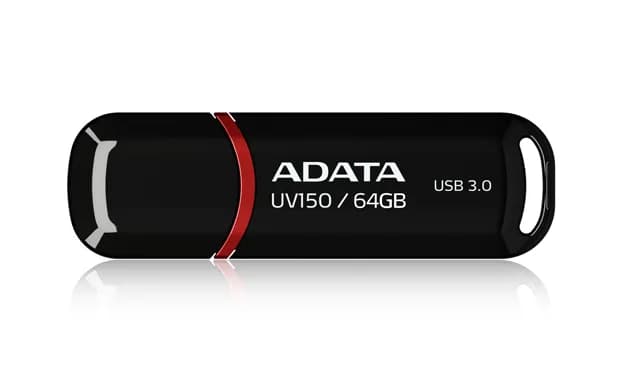 A-DATA UV150 USB 3.2 Gen 1 64 Gt -muistitikku, musta/punainen