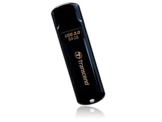 Transcend JetFlash 700 USB 3.1 Gen 1 64 Gt -muistitikku, musta