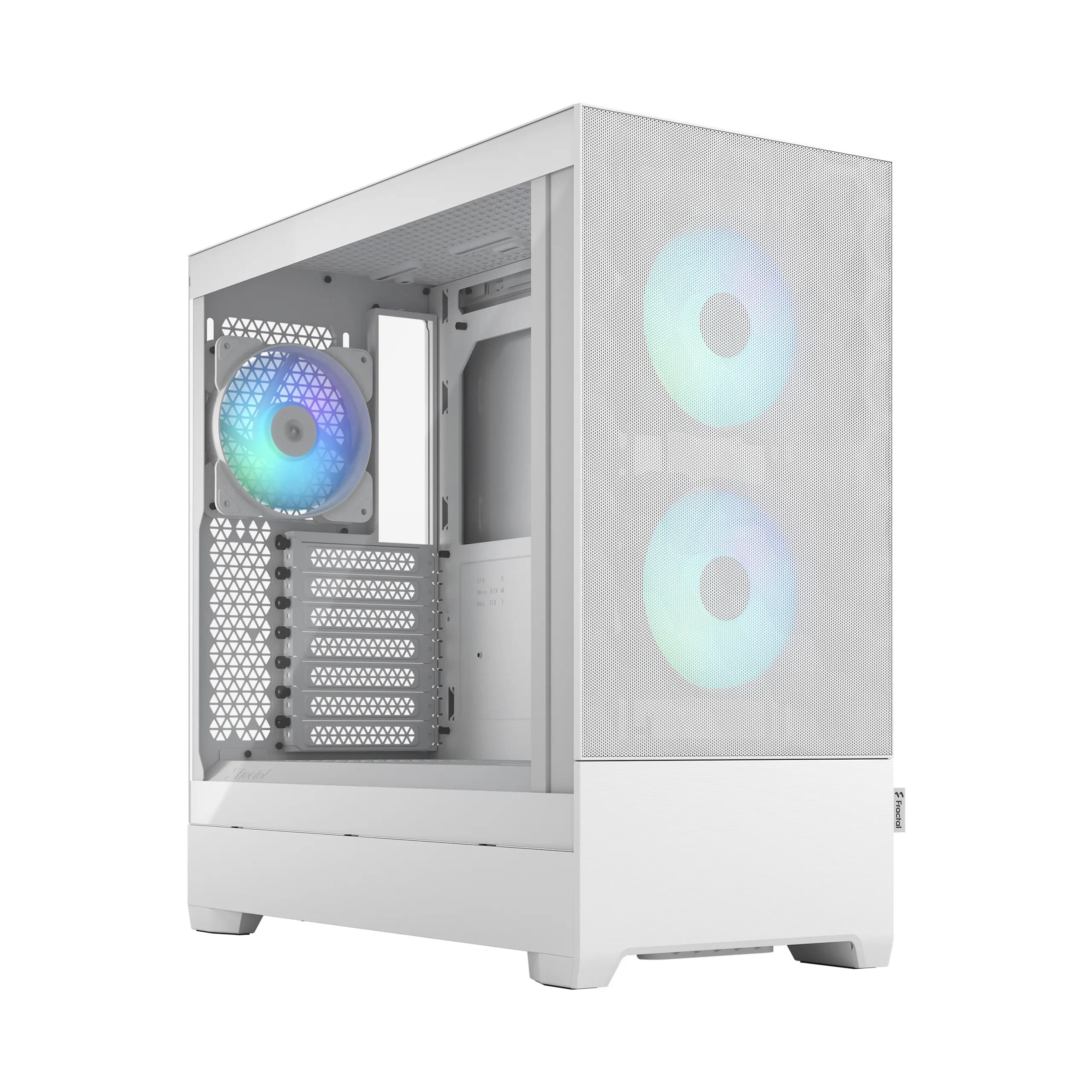 Fractal Design Pop Air RGB -miditornikotelo RGB-valaistuksella ja ikkunalla, valkoinen