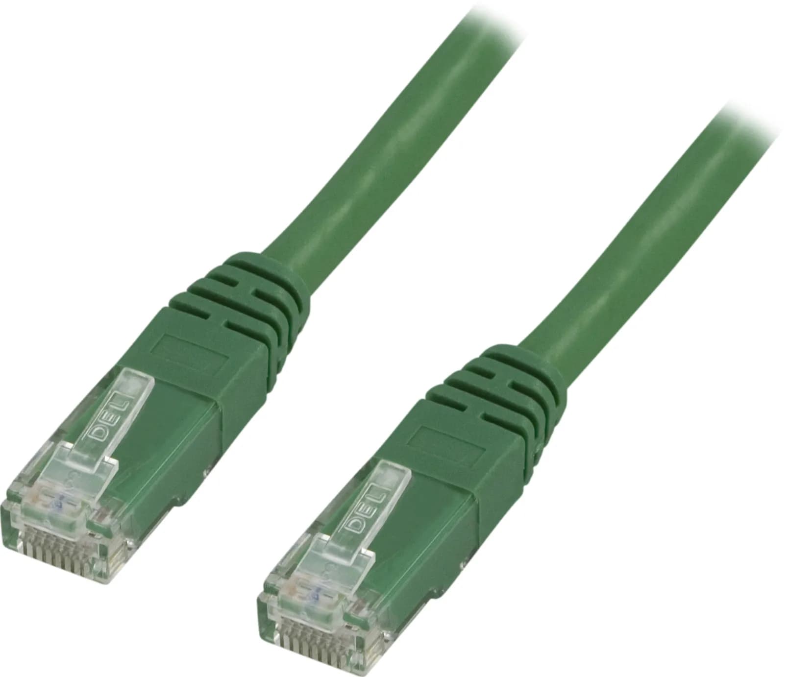 Deltaco Cat6 U/UTP RJ45 0.5m -verkkokaapeli, vihreä