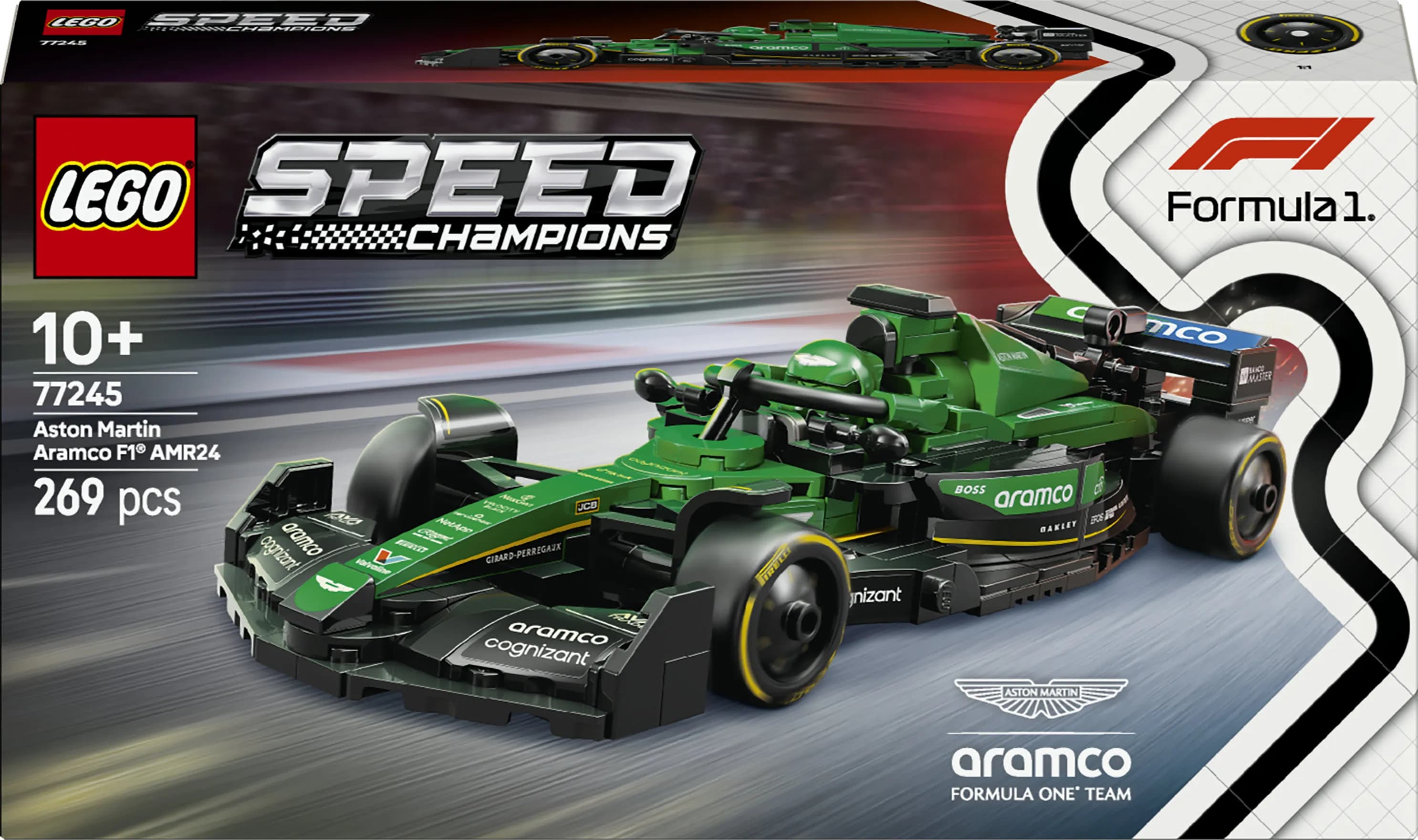 LEGO Speed Champions Aston Martin Aramco F1 AMR24 kilpa-auto 77245