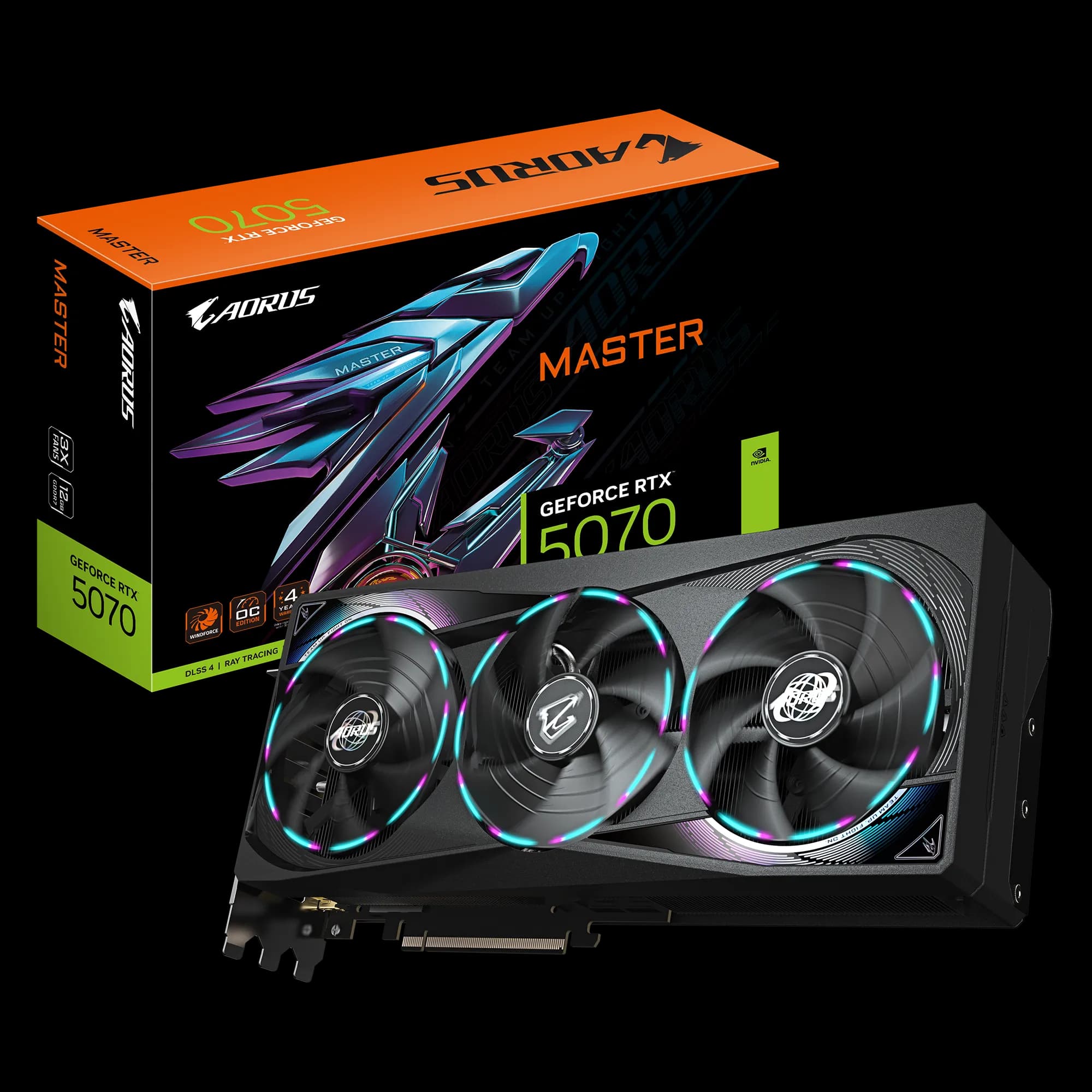 Gigabyte GeForce RTX 5070 AORUS Master 12 Gt OC -näytönohjain