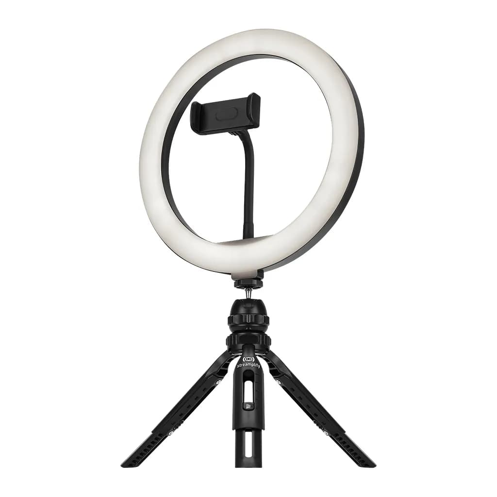 Streamplify Light 10, 10"/26cm Ring Light -kuvausvalo, musta