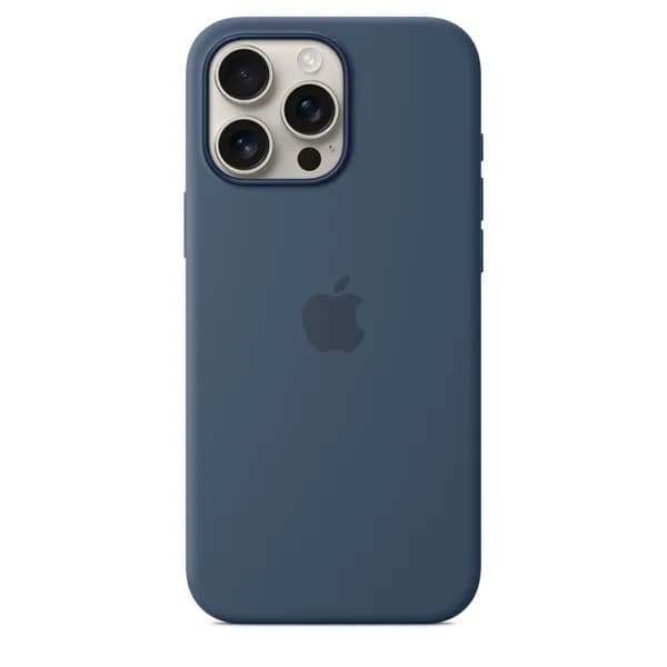 Apple iPhone 16 Pro Max, MagSafe -silikonikuori, Farkun­sininen