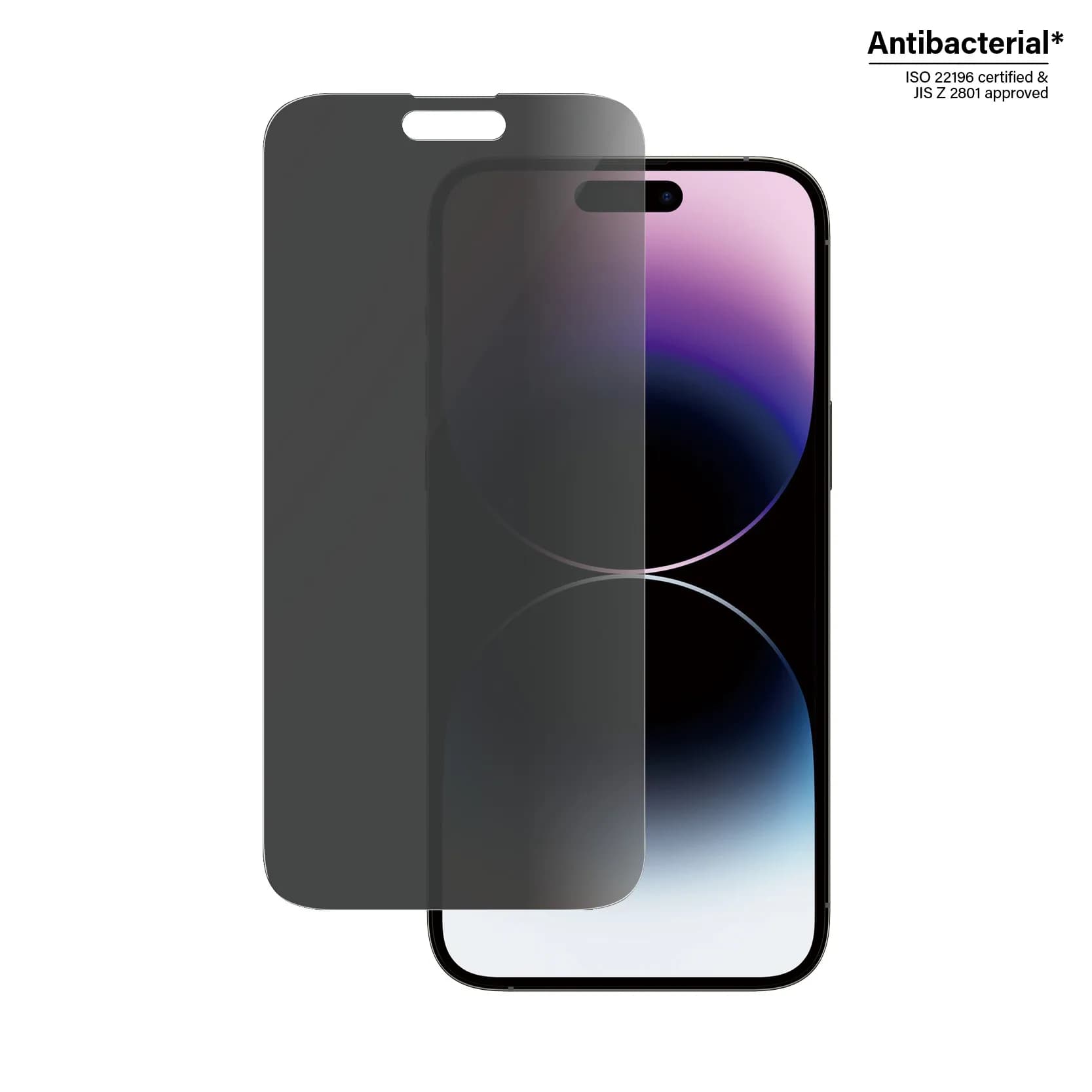 PanzerGlass Classic Fit, Privacy, iPhone 14 Pro Max -panssarilasi