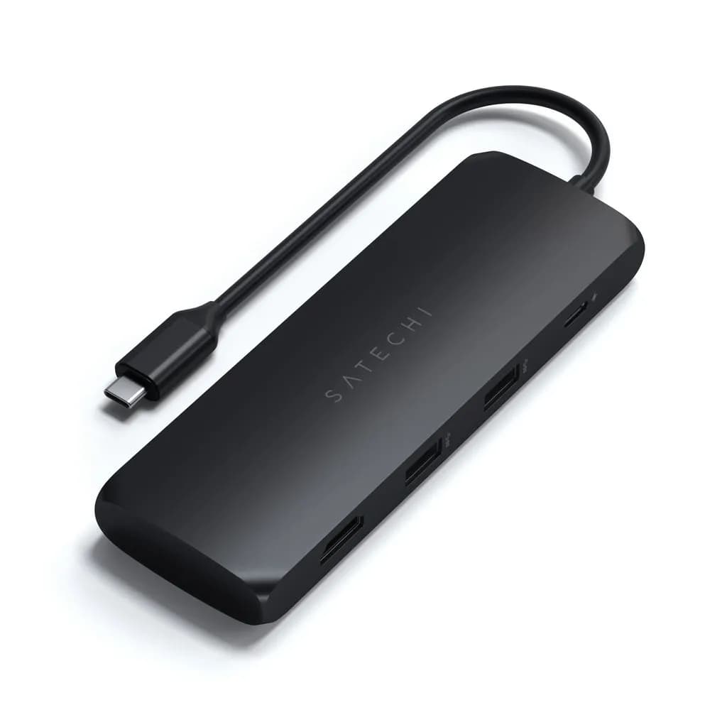 Satechi USB-C Hybrid -monitoimisovitin ja SSD-kotelo, M.2 NVMe/SATA, USB 3.2 Gen 2, Space Grey