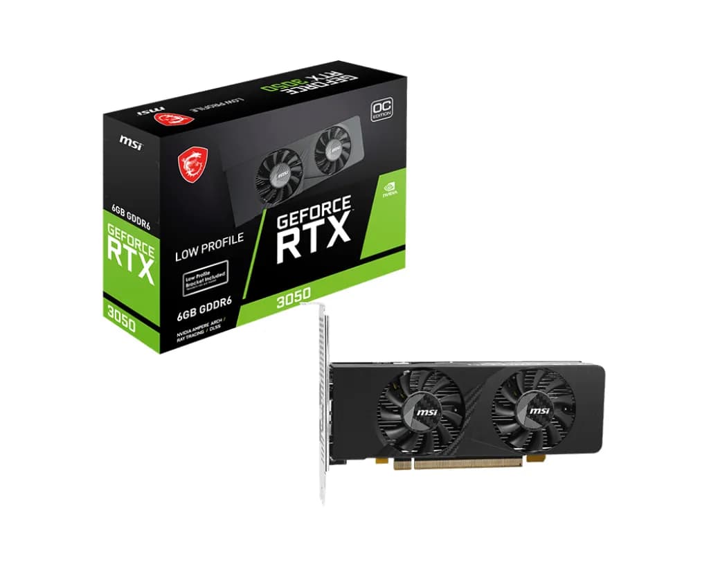 MSI GeForce RTX 3050 LP E 6 Gt OC -näytönohjain