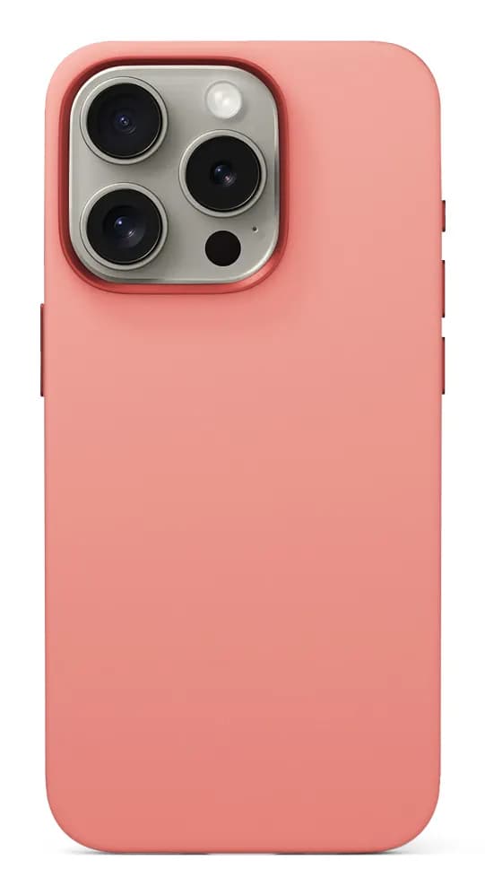 Epico Mag+ Silicone Case Pro, iPhone 16 -suojakuori, Peach Pink