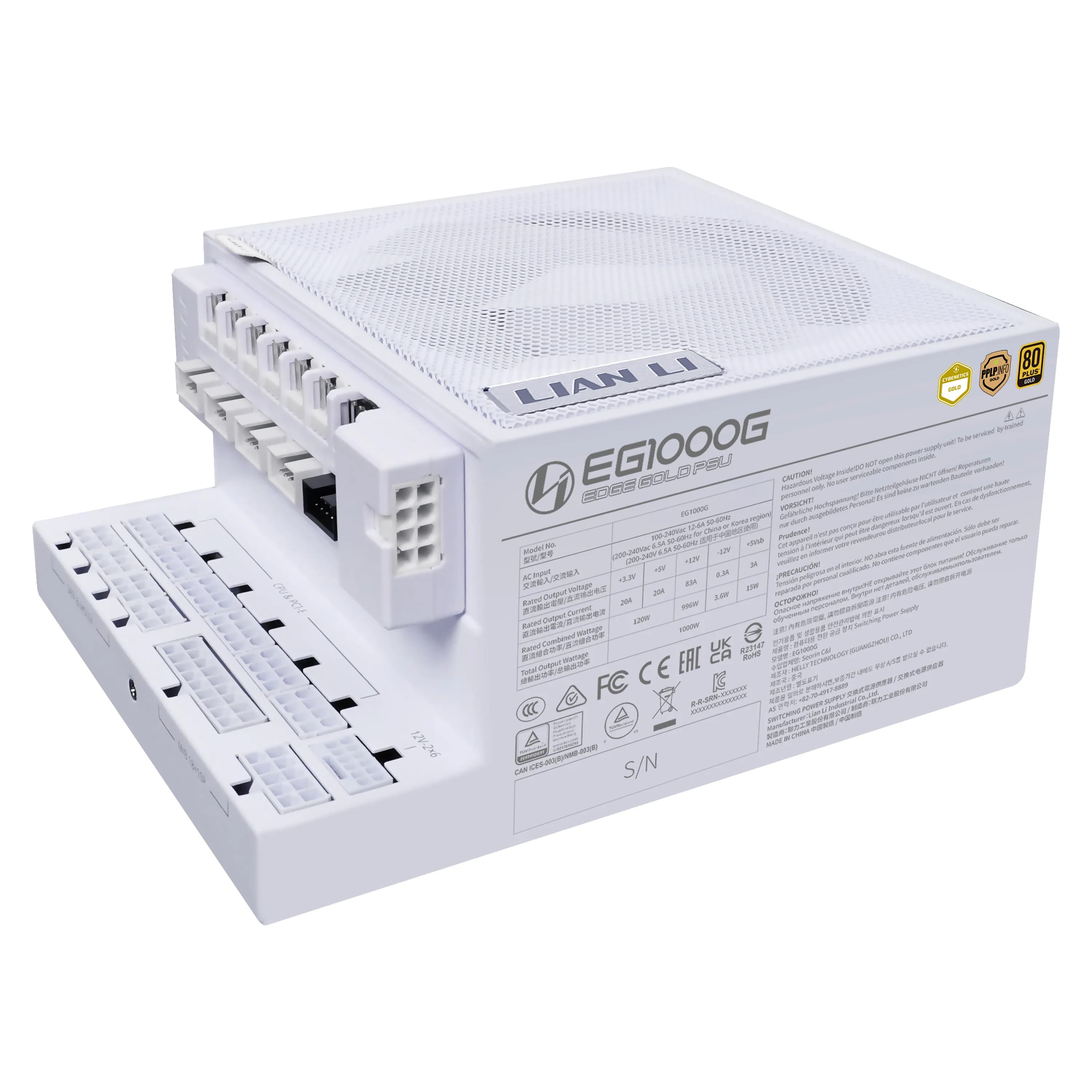 LIAN LI EDGE Gold 1000 1000W -virtalähde, 80 Plus Gold