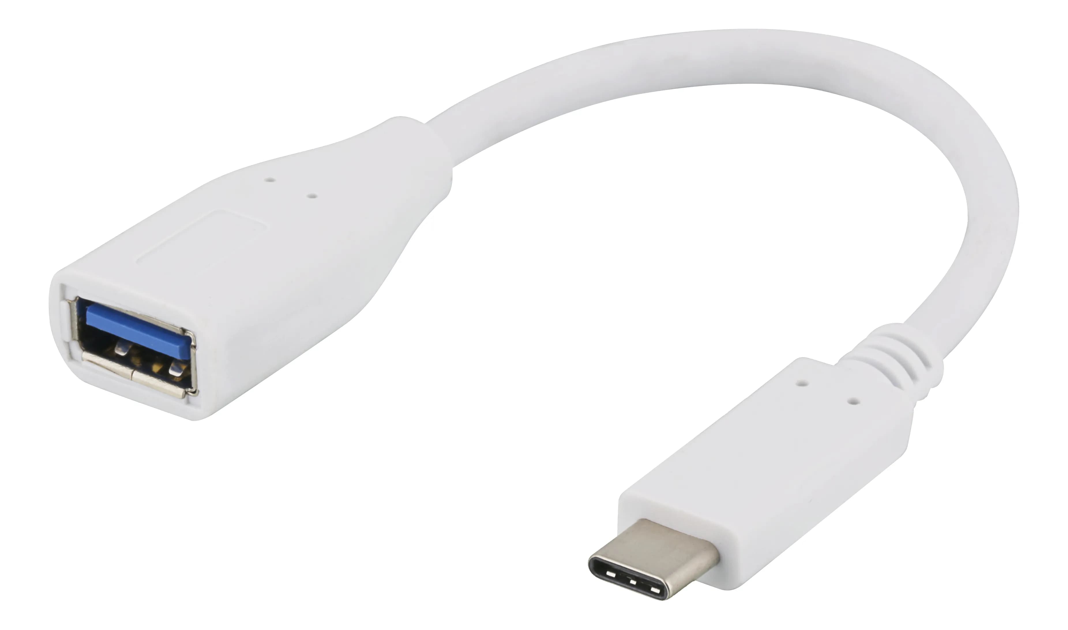 DELTACO USB-adapteri, USB 3.1 typ C uros - typ A naaras, Gen 1, valk.