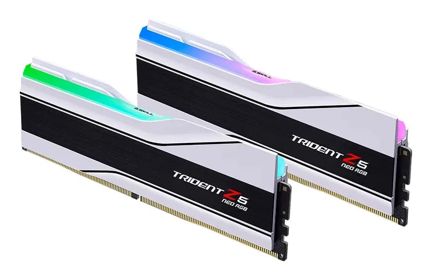 G.SKILL Trident Z5 NEO RGB 32 Gt (2 x 16 Gt) DDR5 6000 MHz, CL30 -muisti, valkoinen (EXPO)