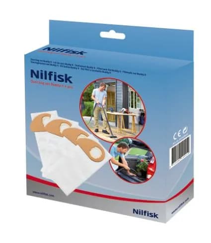 Nilfisk Buddy II 81943048 -pölypussisetti (4 kpl), valkoinen