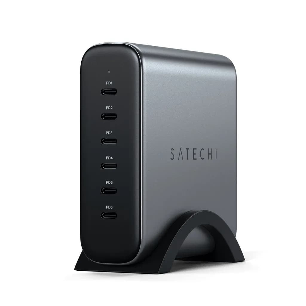 Satechi 200W GaN, 6x USB-C -virtalähde