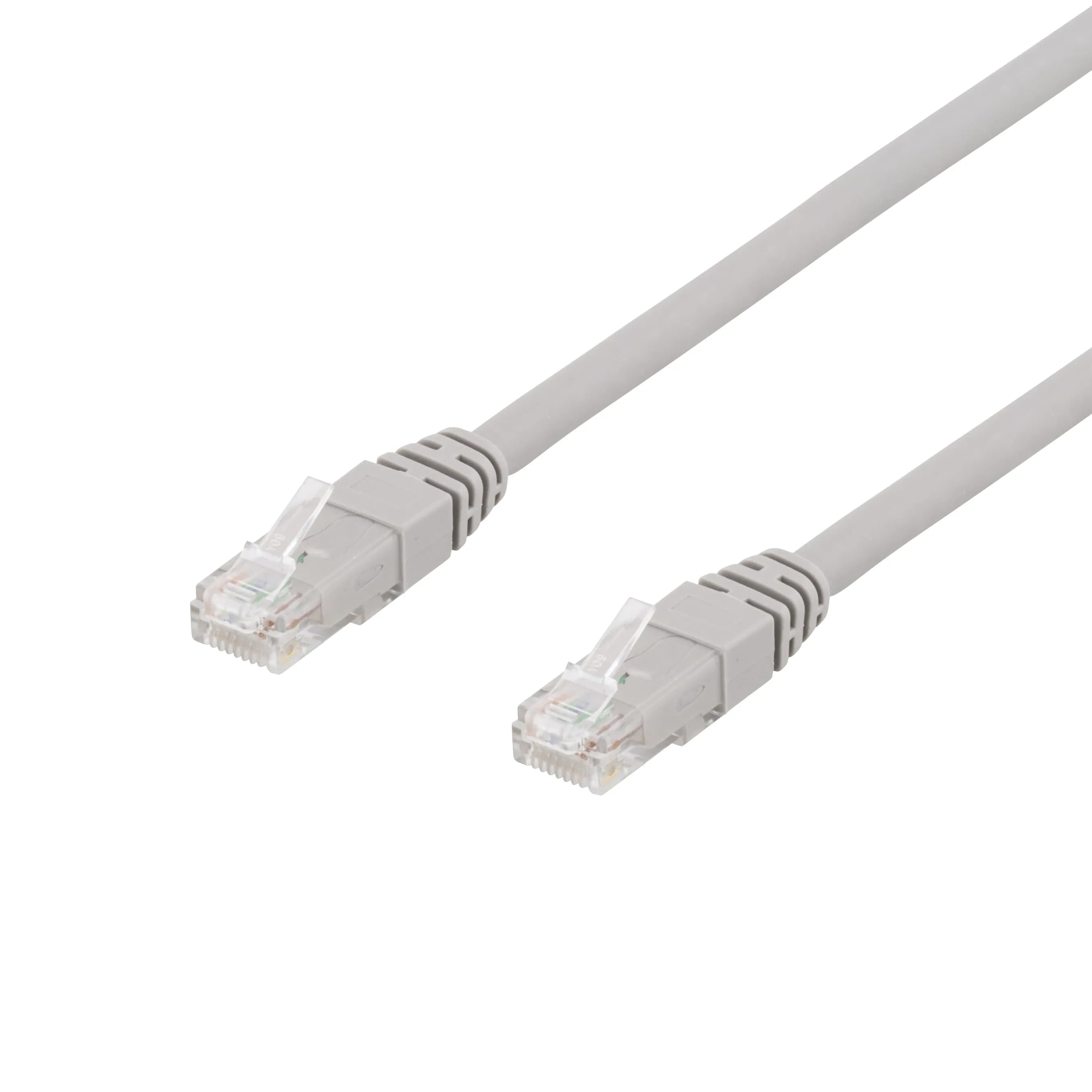 Deltaco Cat6a U/UTP LSZH RJ45 0.5m -verkkokaapeli, harmaa