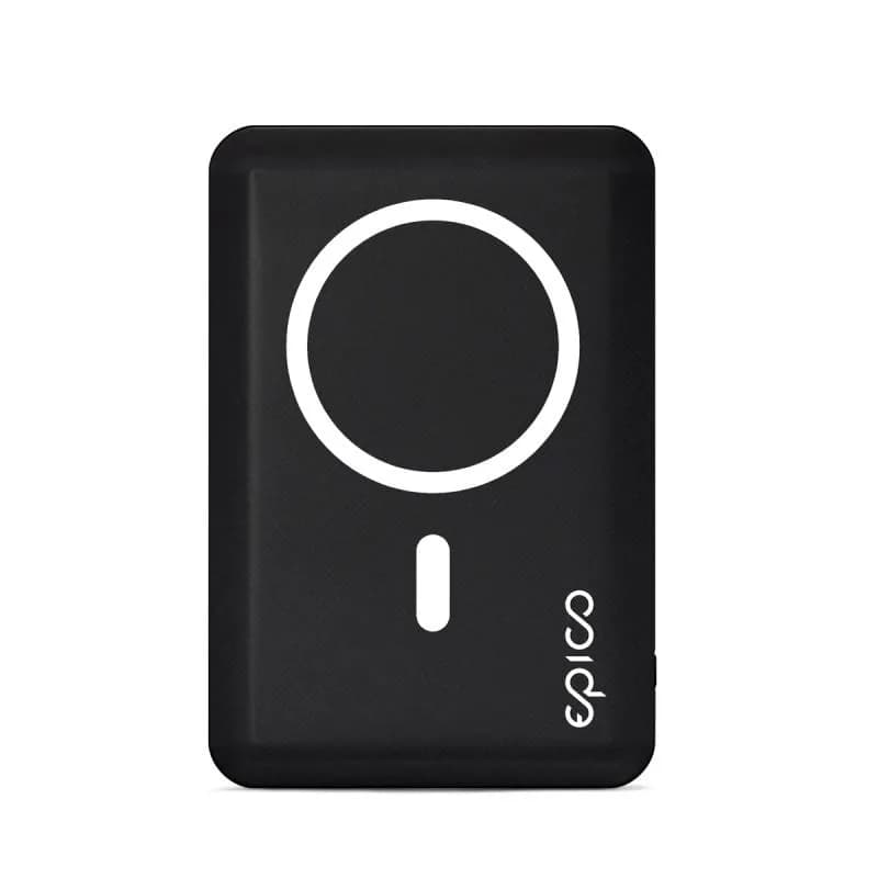 Epico Magnetic Wireless -varavirtalähde, 5 000 mAh, MagSafe, Musta