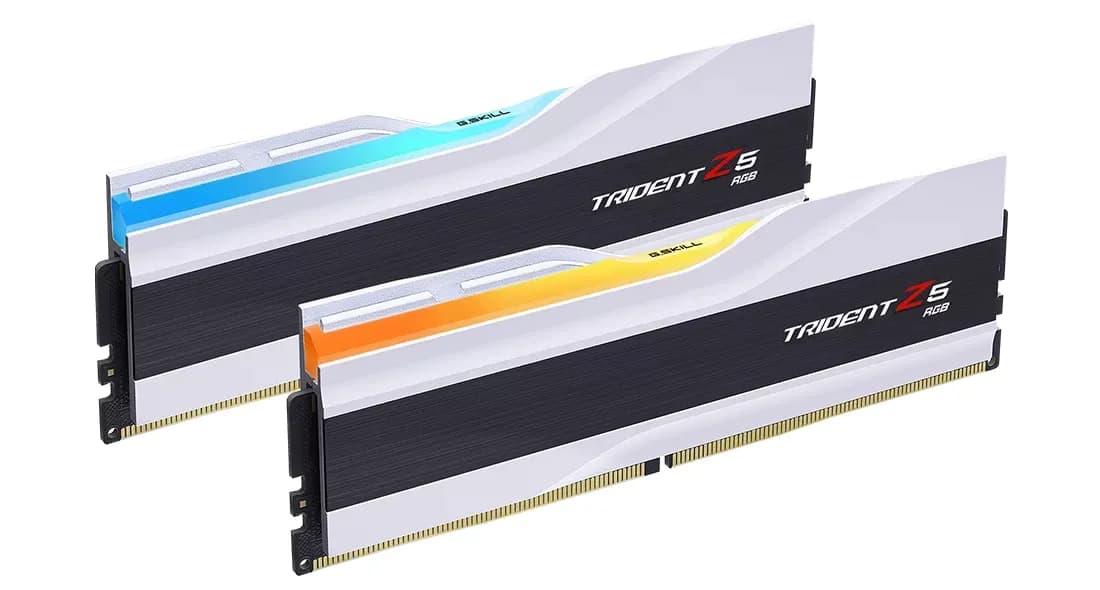 G.SKILL Trident Z5 RGB 32 Gt (2 x 16 Gt) DDR5 6000 MHz, CL28 -muisti, valkoinen (XMP)