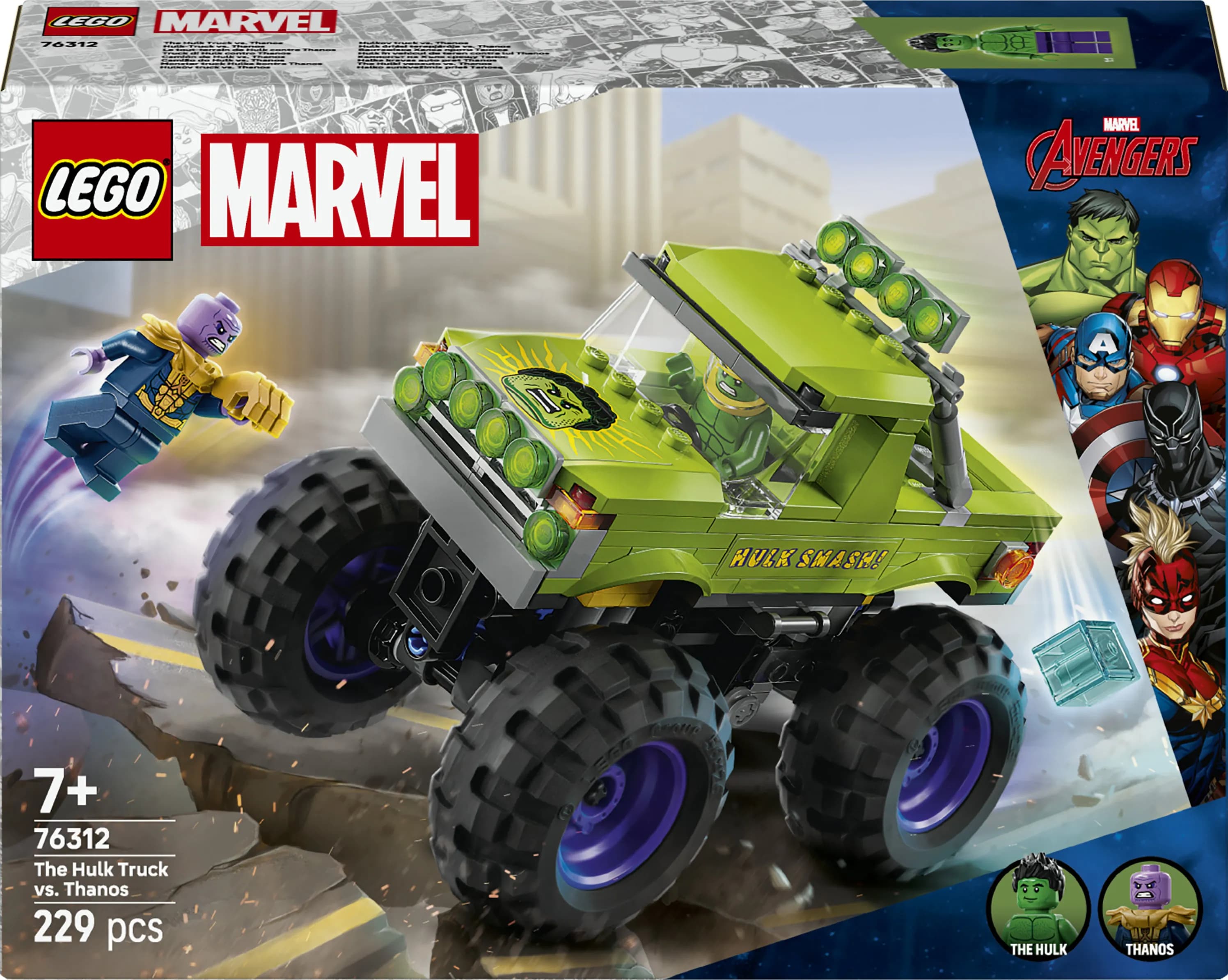 LEGO Marvel Hulkin monsteriauto vastaan Thanos 76312