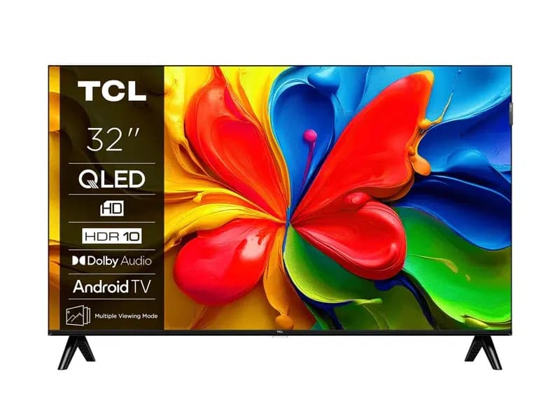 TCL 32V4C 32" HD Ready QLED Android TV, 60 Hz, HDR10, HLG