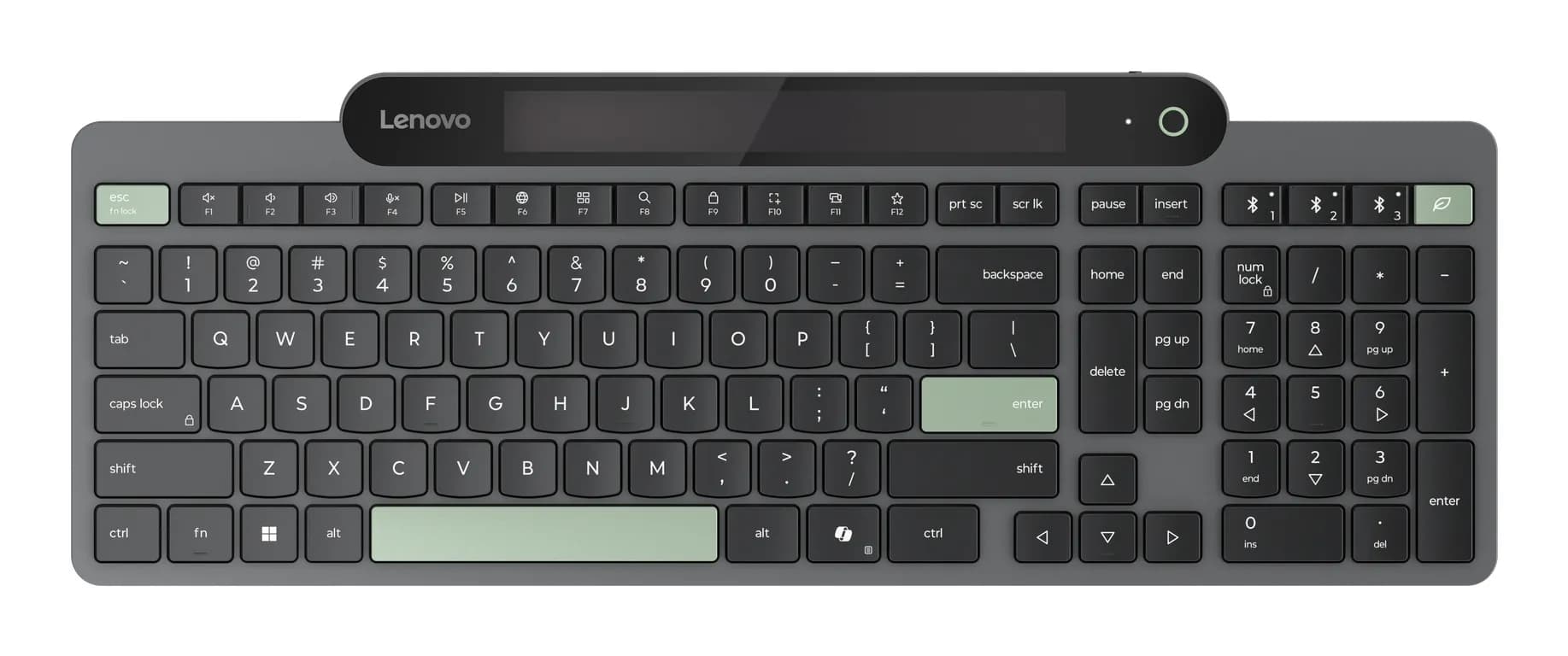 Lenovo Self-Charging Bluetooth -langaton näppäimistö, musta
