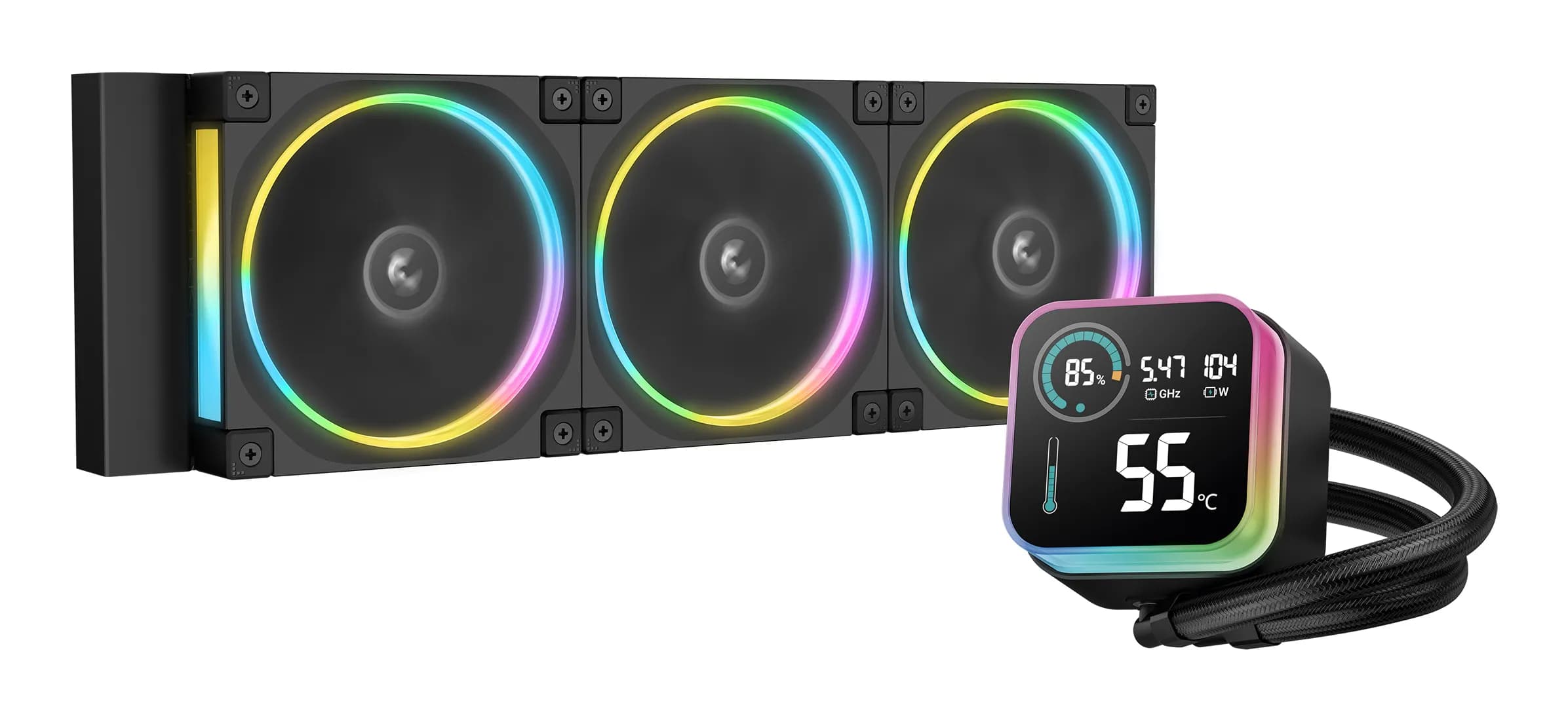 DeepCool LQ360 ULTRA 360mm ARGB -nestejäähdytin, musta
