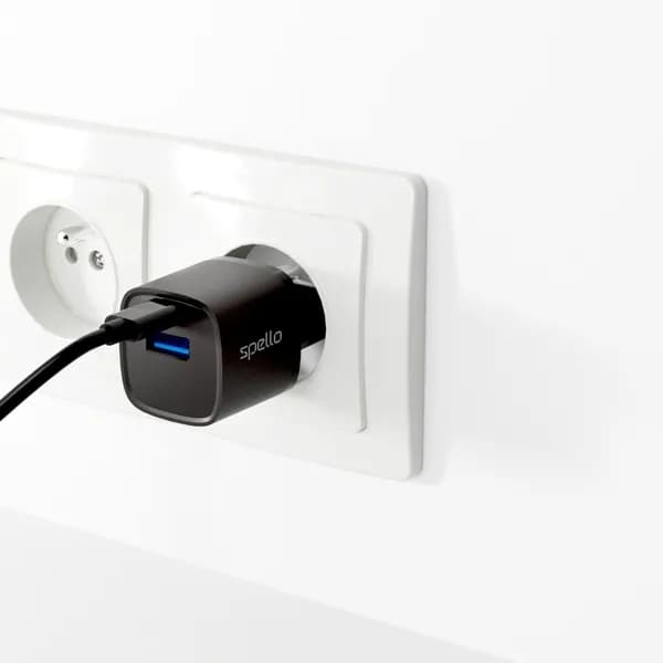 Spello ForceBoost SA10 20W GaN Wall Charger - black