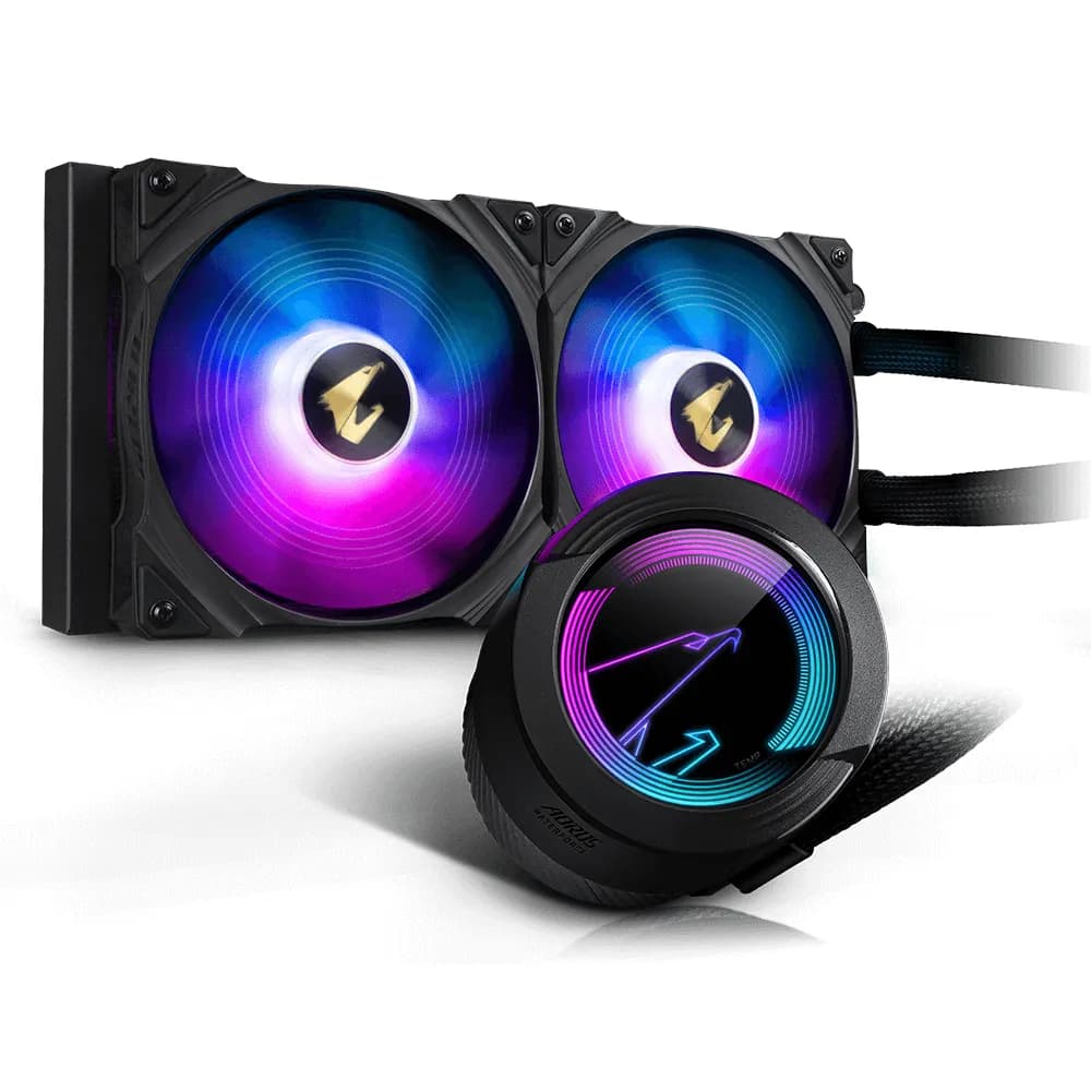 GIGABYTE AORUS WATERFORCE 280mm ARGB -nestejäähdytin, musta